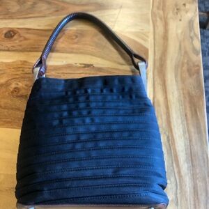 Kenzie Pagodon Cloth Handbag Black